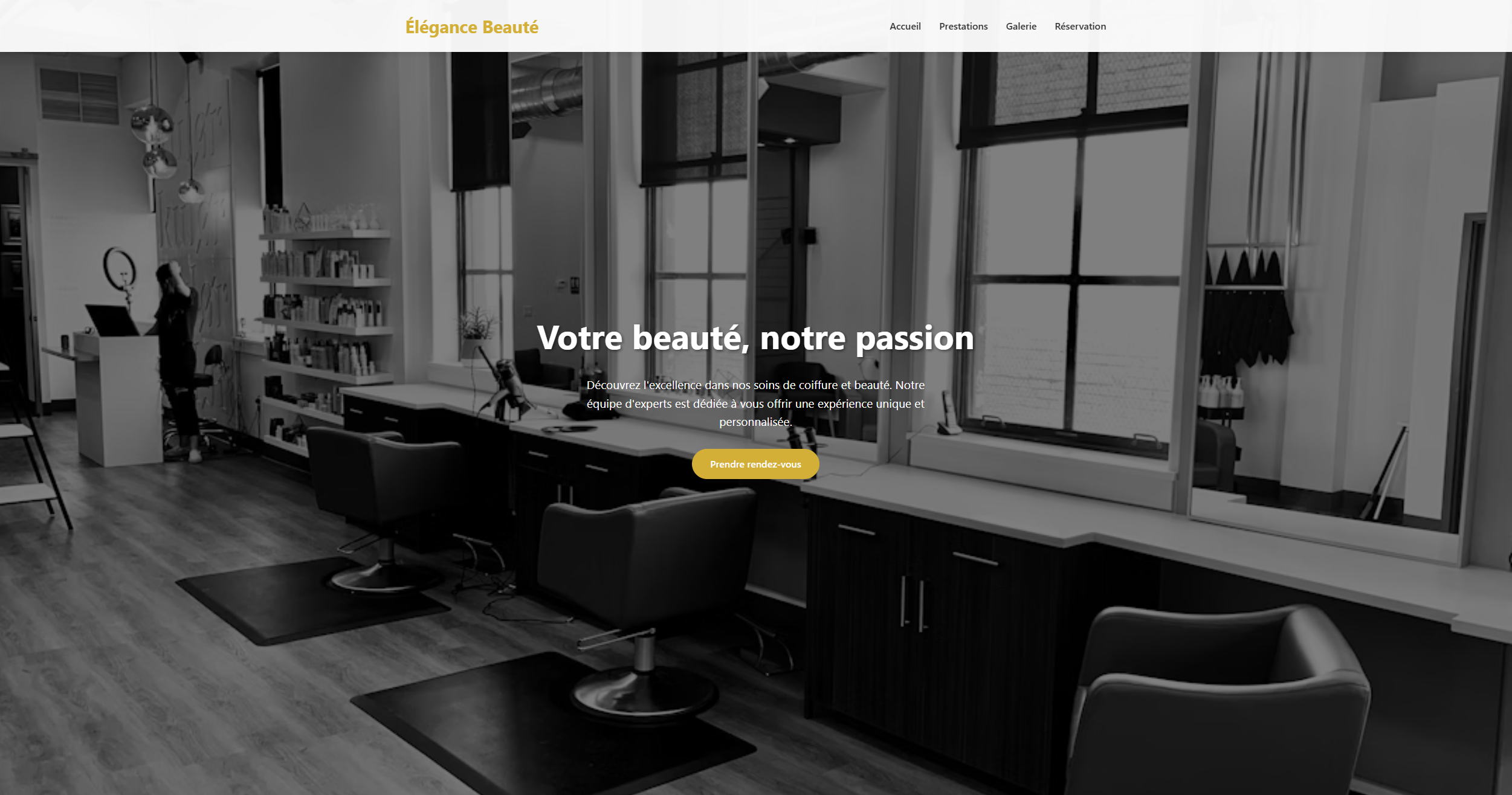 Site web moderne avec design épuré