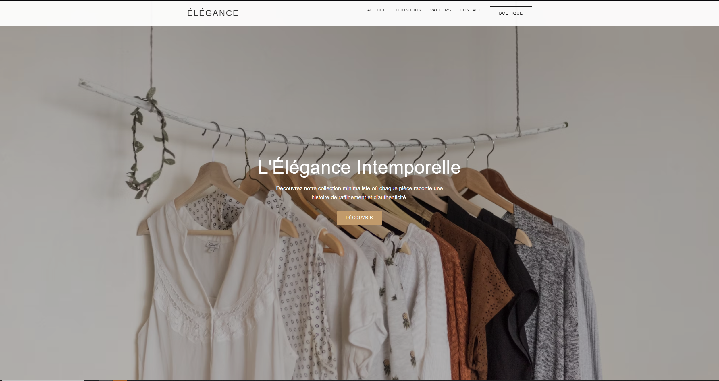 Site web moderne avec design épuré